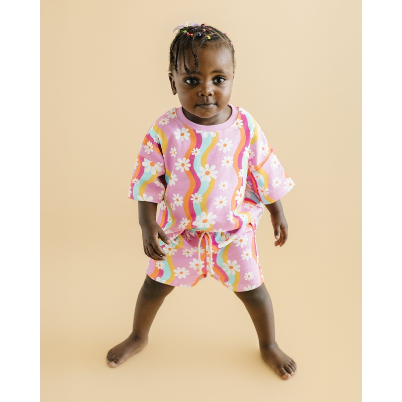 Shorts Set | Groovy Daisy|0-3M|3-6M|6-12M|12-18M|18-24M|2T|3T|4T|5T|6-7Y|8-9Y