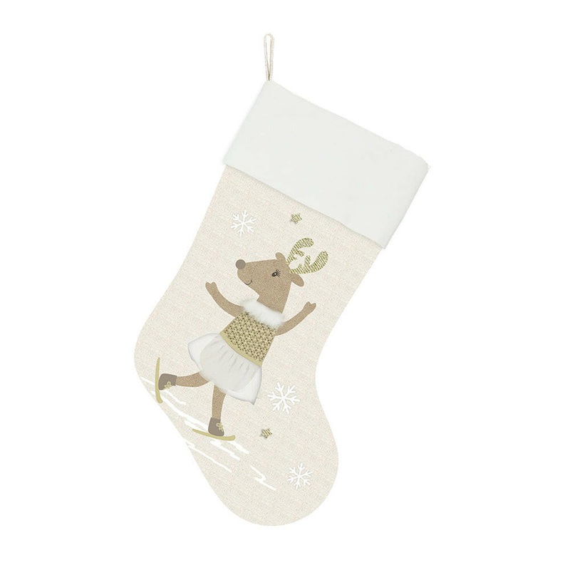 Skating Reindeer Stocking