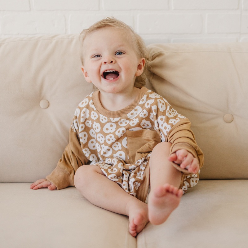 Skulls Bamboo Bubble Romper|0-3 months|3-6 months|6-9 months|9-12 months|12-18 months|18-24 months|2T