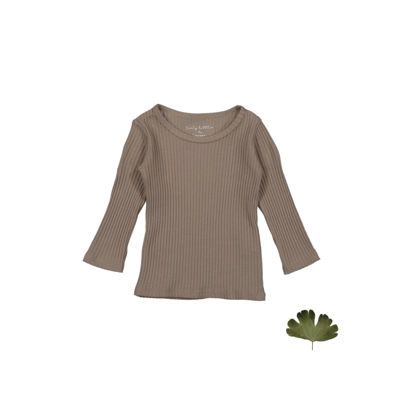 The Long Sleeve Tee – Taupe|3m|6m|12m|18m|24m|36m|4y|6y|8y