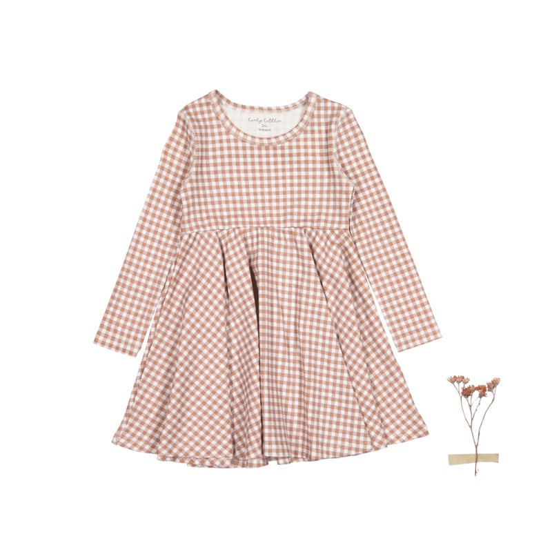The Printed Long Sleeve Dress – Rosewood Gingham