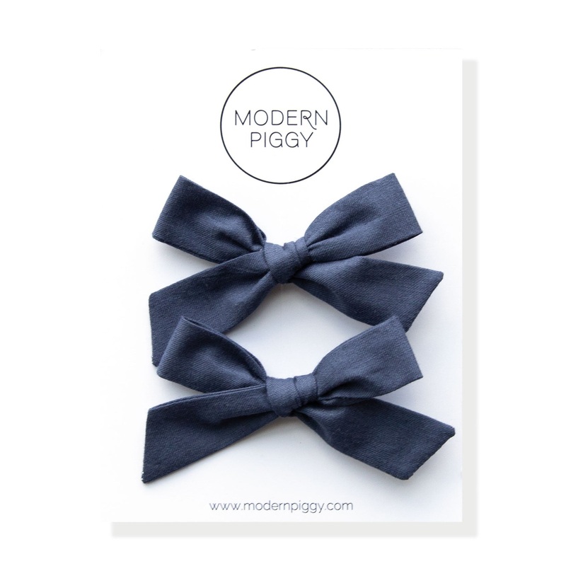 Blueberry | Pigtail Set – Hand-tied Bow
