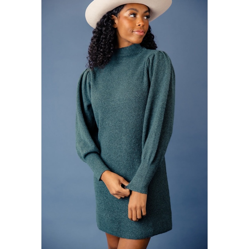 Call Me Home Sweater Dress|SeaGreen|S|M|L