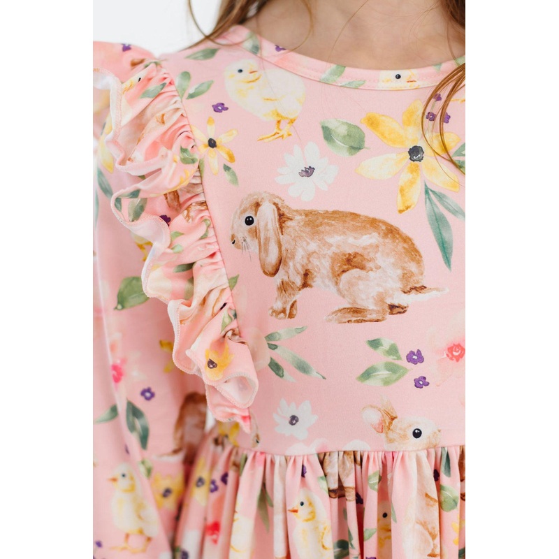 Chicks & Bunnies Ruffle Twirl Dress