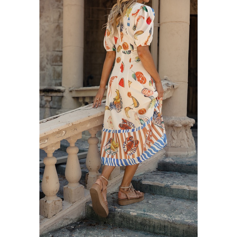 Life’s A Picnic Graffiti Maxi|White|S|M|L|XL