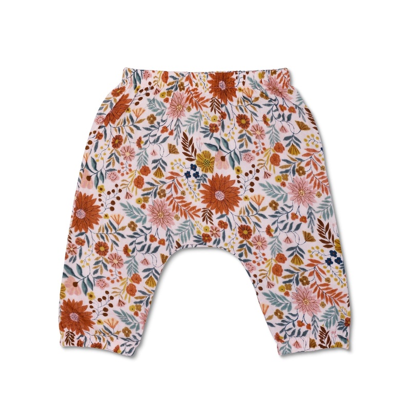 Muslin Pants – Zinnia Bloom|3-6 months|6-12 months|12-18 months|18-24|2T|3T|4T|Zinnia Bloom