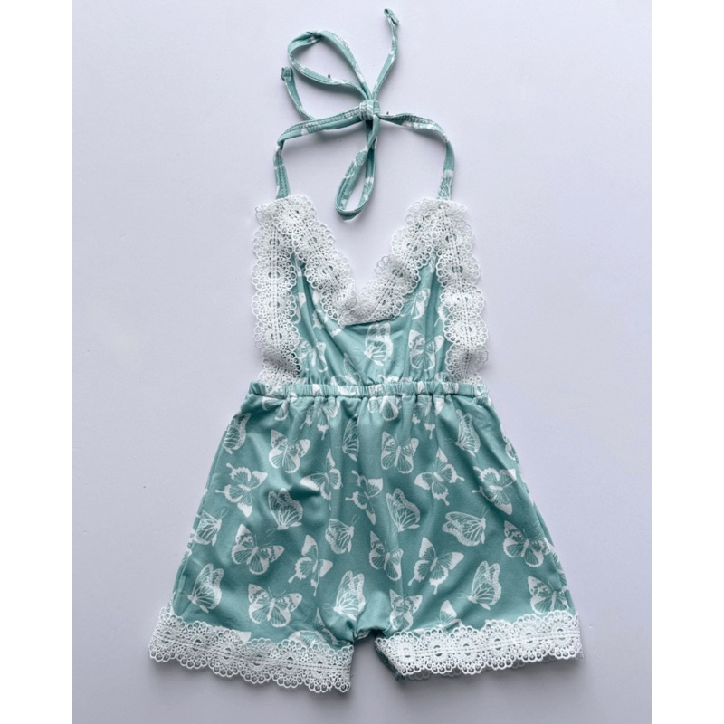 Nikki Lace Halter Romper – Bermuda Butterfly
