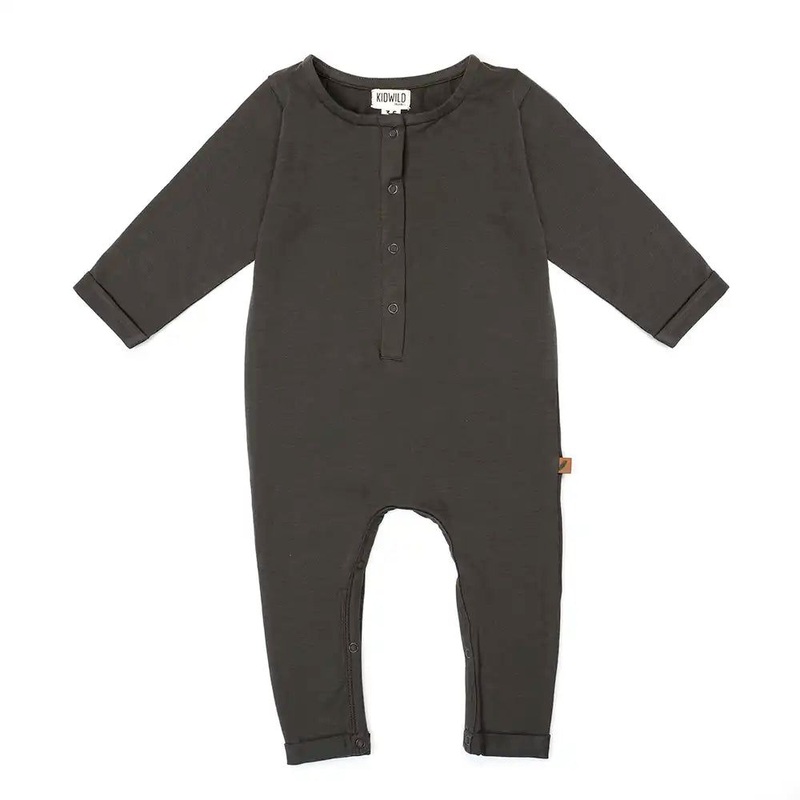 Organic Henley Playsuit – Slate