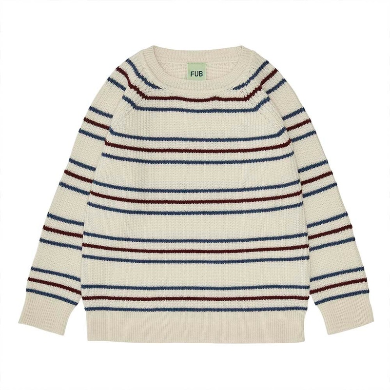 Raglan Sweater – Ecru/Indigo/Berry