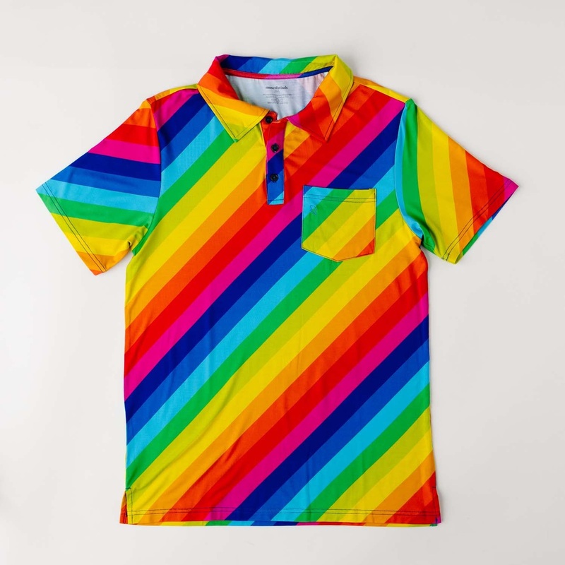 Rainbow Stripe Men’s Polo Shirt