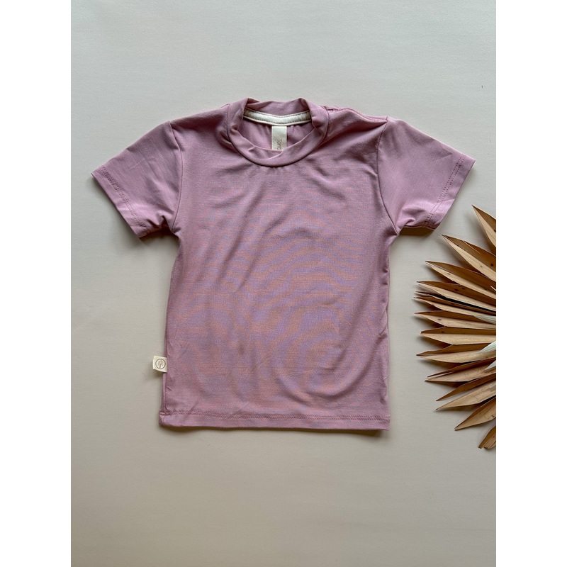Short Sleeve Essential Tee | Dusty Pink | Luxury Bamboo