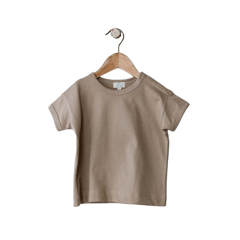 The Boxy Tee – Mushroom|0-3 months|3-6 months|6-9 months|9-12 months|12-18 months|18-24 months|3-4 years|5-6 years|6-7 years|7-8 years|9-10 years