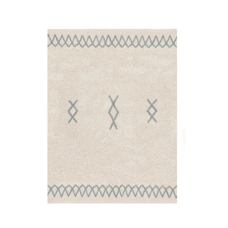 WASHABLE RUG ATLAS NATURAL/VINTAGE BLUE