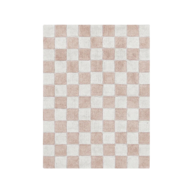 WASHABLE RUG KITCHEN TILES ROSE