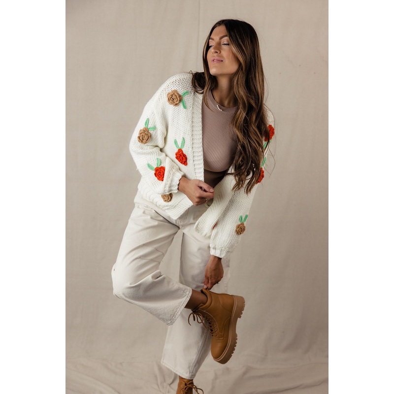 Agatha Floral Applique Cardigan