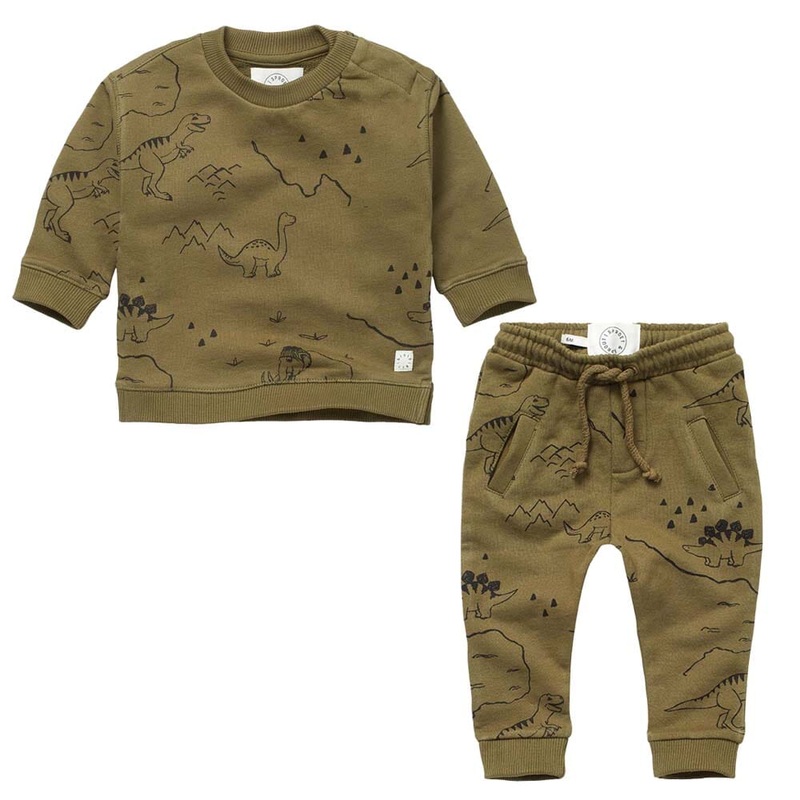 Dino Sweat Set – Khaki|3m|6m|12m|18m|2yr|3yr|4yr|5yr|6yr