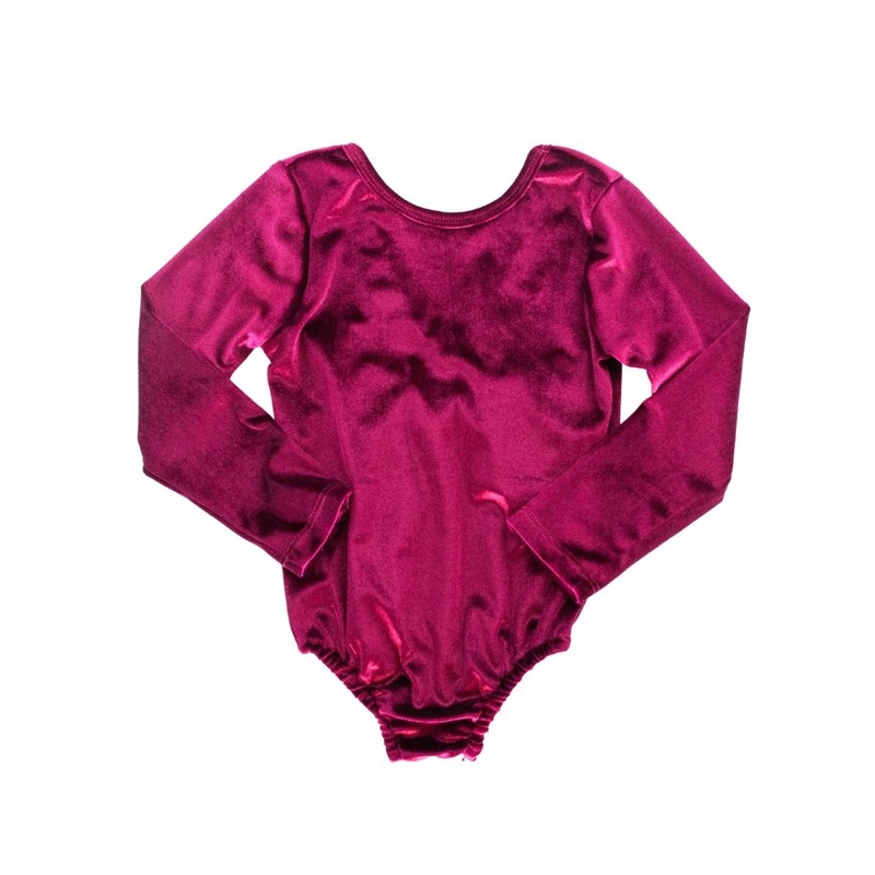 Hattie Bow Back Leotard – Plum Velour