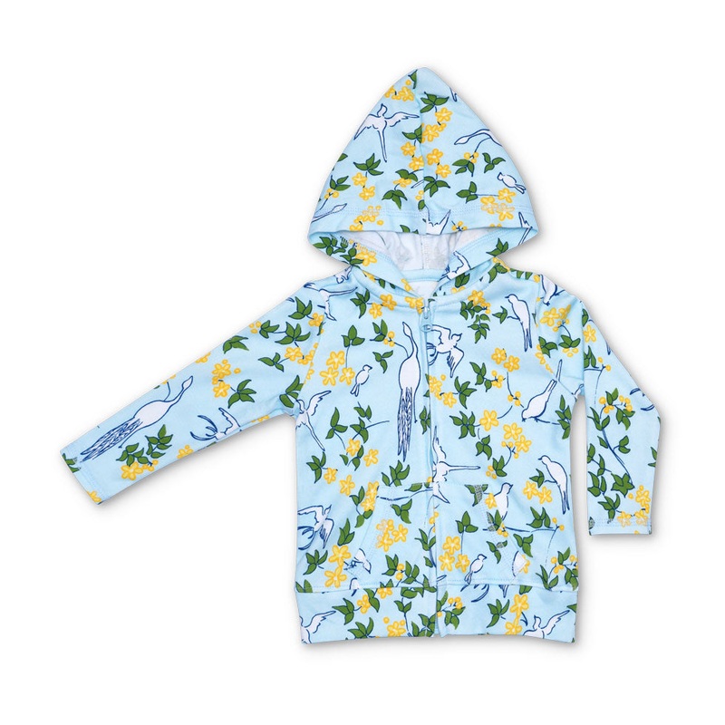 Lala Curio Hoodie – Enchanted Leaves Blue