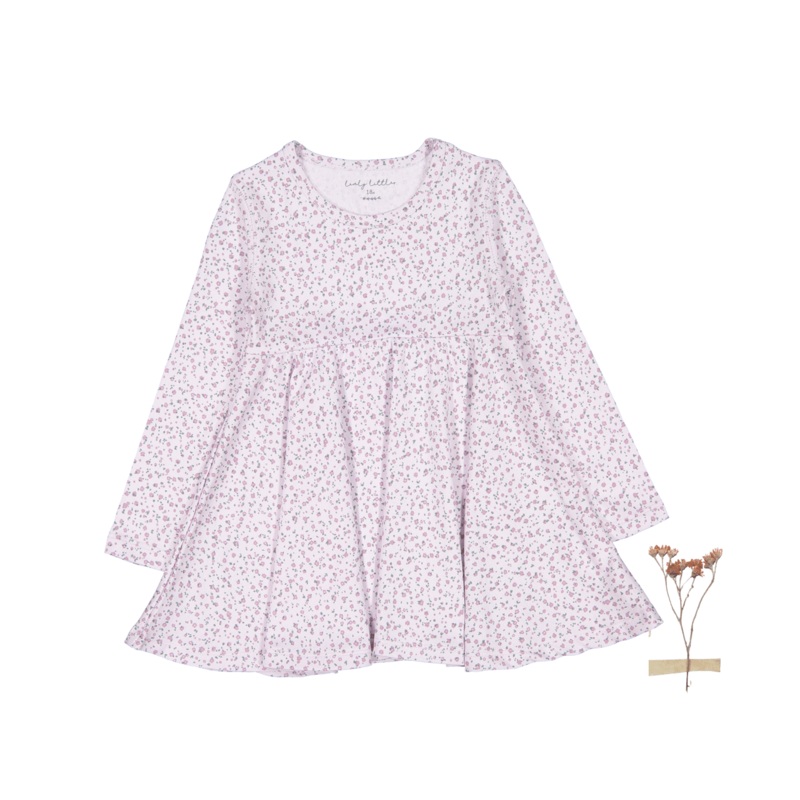 The Printed Long Sleeve Dress – Lilac Bud