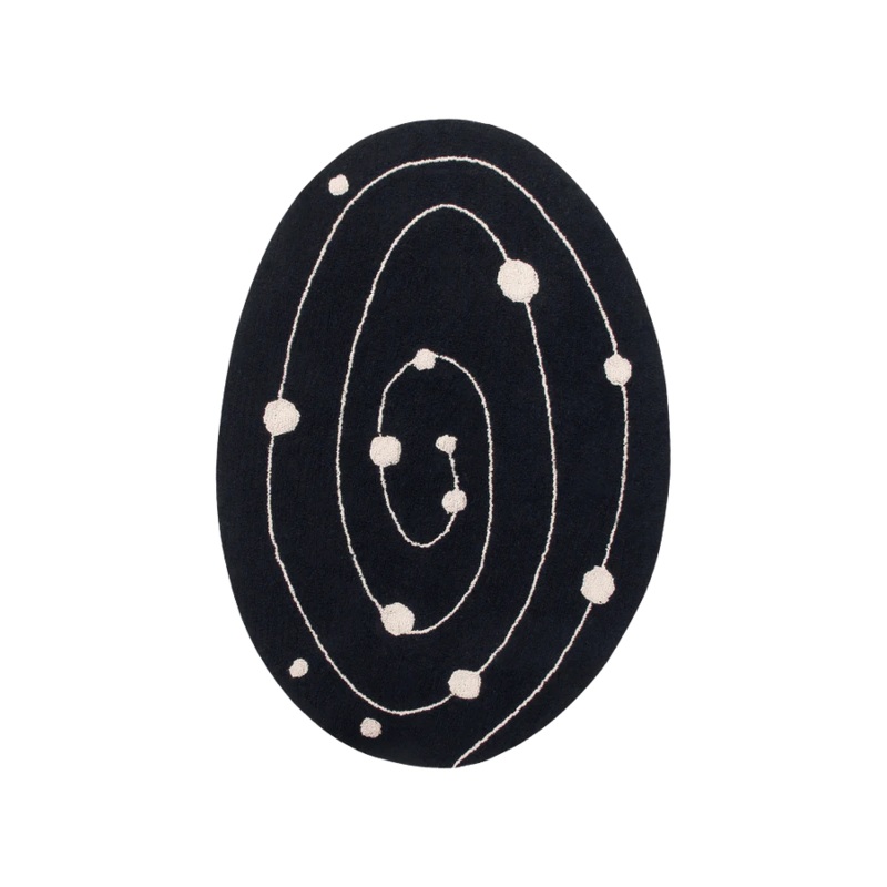 WASHABLE RUG MILKY WAY|140 x 200 cm|Black