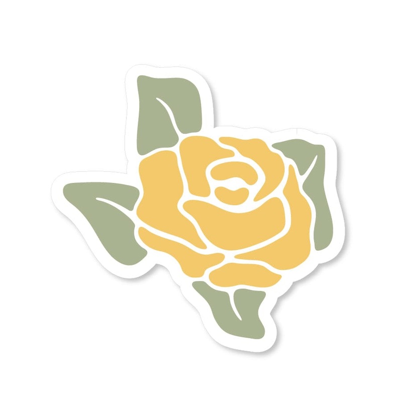 Yellow Rose Sticker|2 1/4″x 2 1/4″