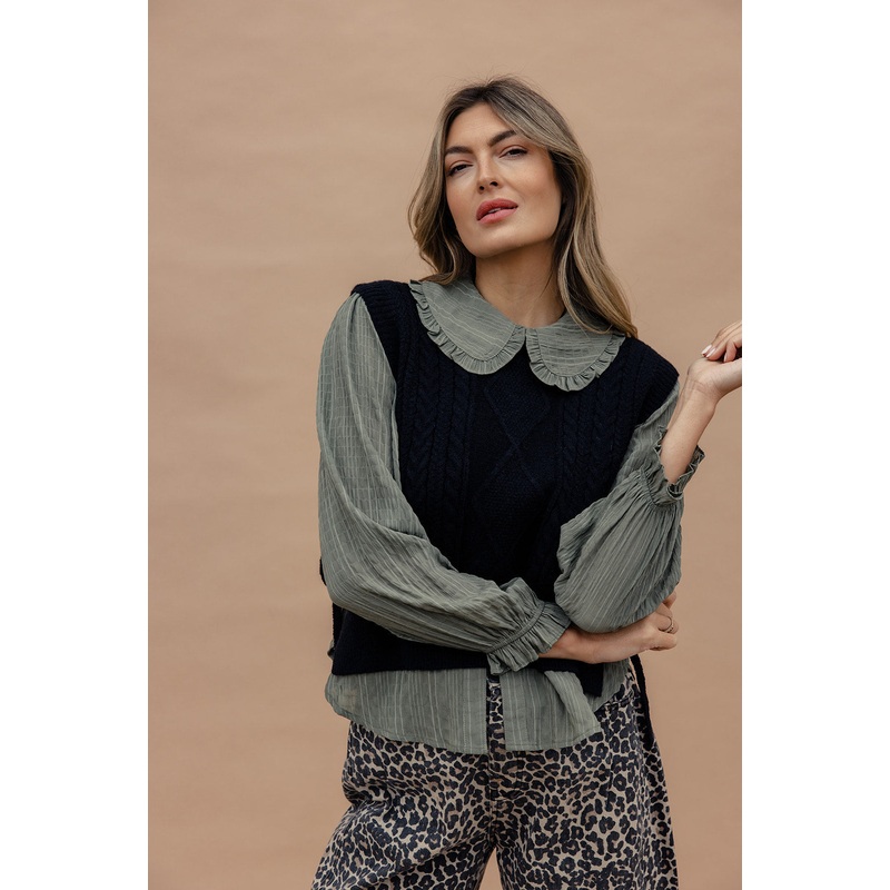 Blank Page Side Tie Vest|Black|S|M|L|XL