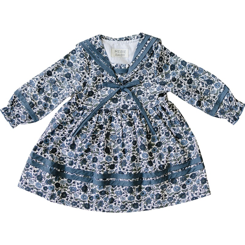 Floral Sailor Dress|0-3|3-6|6-12|18|2T|3T|4T|5T|6Y|7Y
