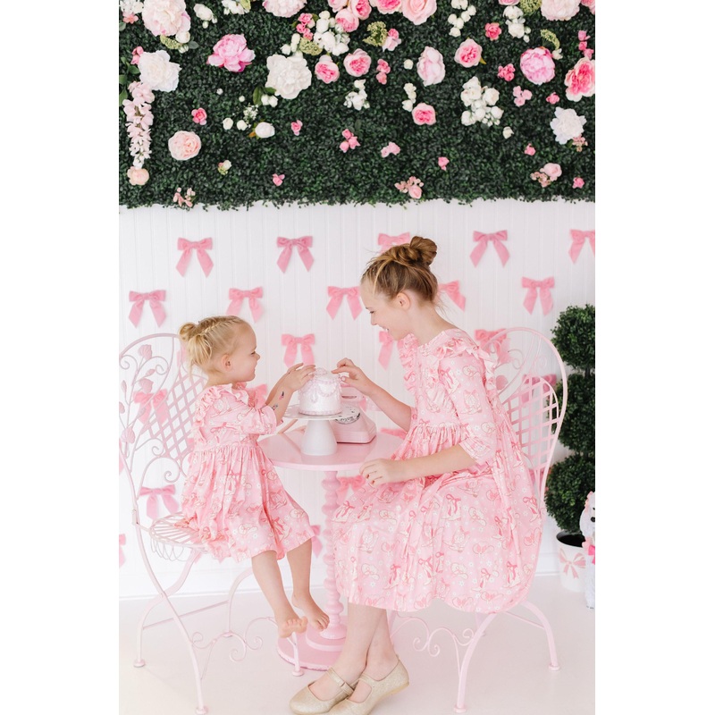 Howdy 3/4 Sleeve Ruffle Twirl Dress