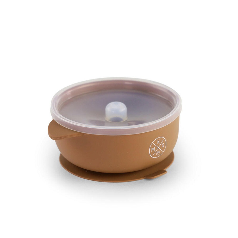 Silicone Bowl with lid – Taupe