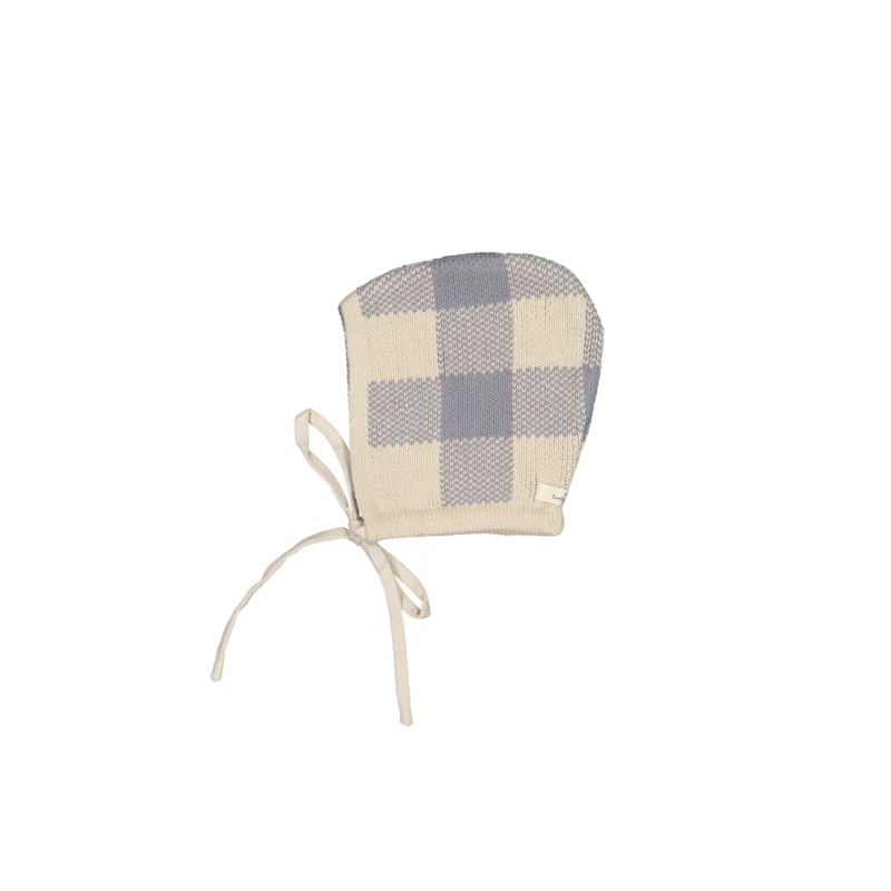 The Gingham Knit Bonnet – Slate