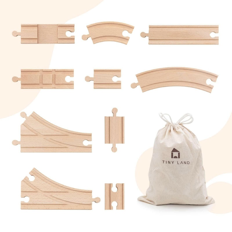 Tiny Land Wooden Train Tracks Set (52 pcs)