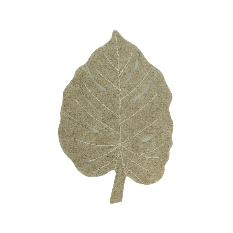 WASHABLE RUG MONSTERA OLIVE|120 x 180 cm|Olive