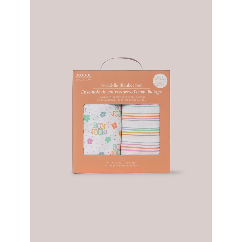 2-Pack Square Swaddle Blanket Set – Bonjour Bb