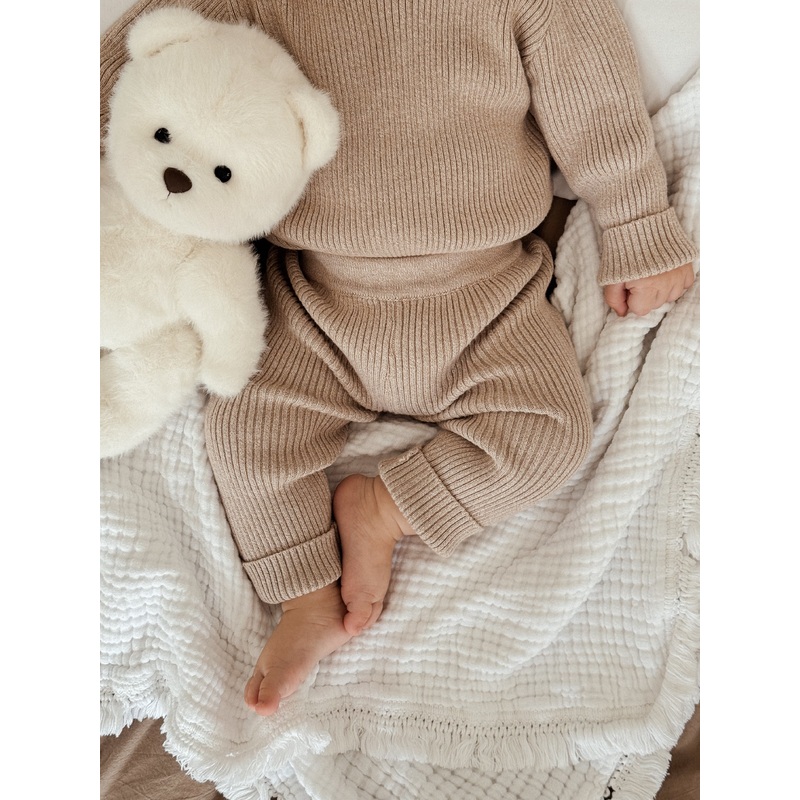 Baby Rib Leggings – Heather Beige