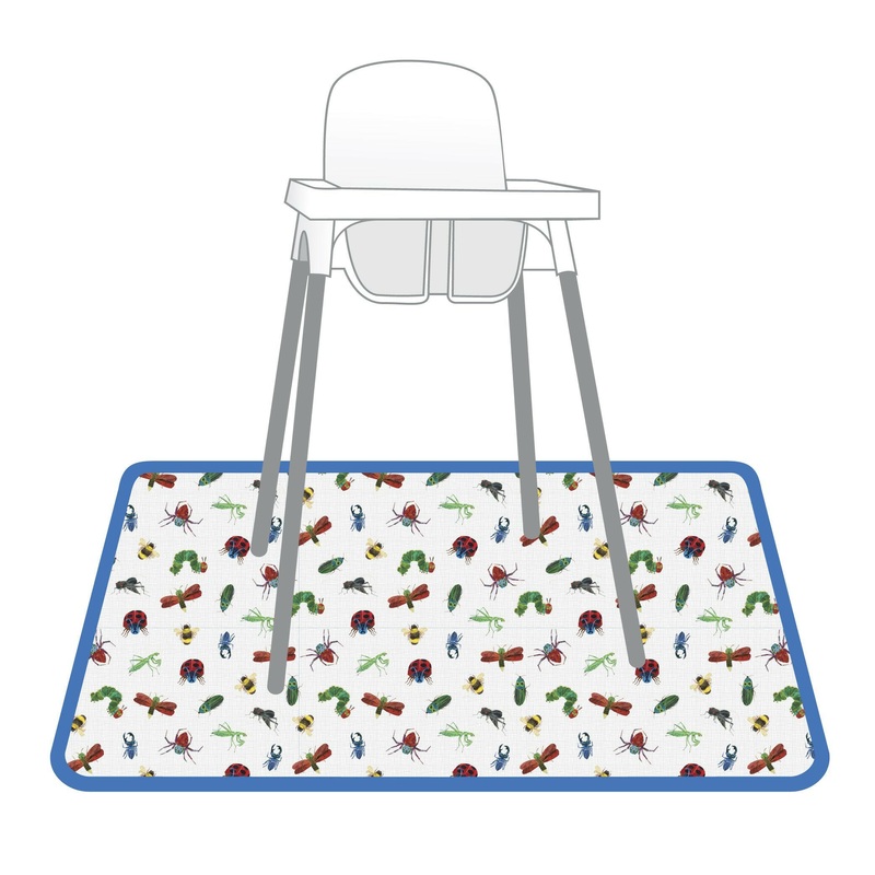 Bug World Splash Mat – from the World Of Eric Carle – A Waterproof Catch-All for Highchair Spills and More!