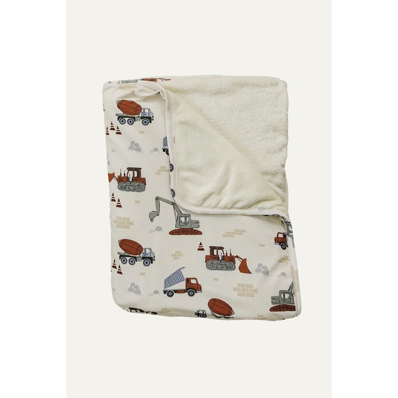 Construction Trucks Ribbed Bamboo Fleece Quilt