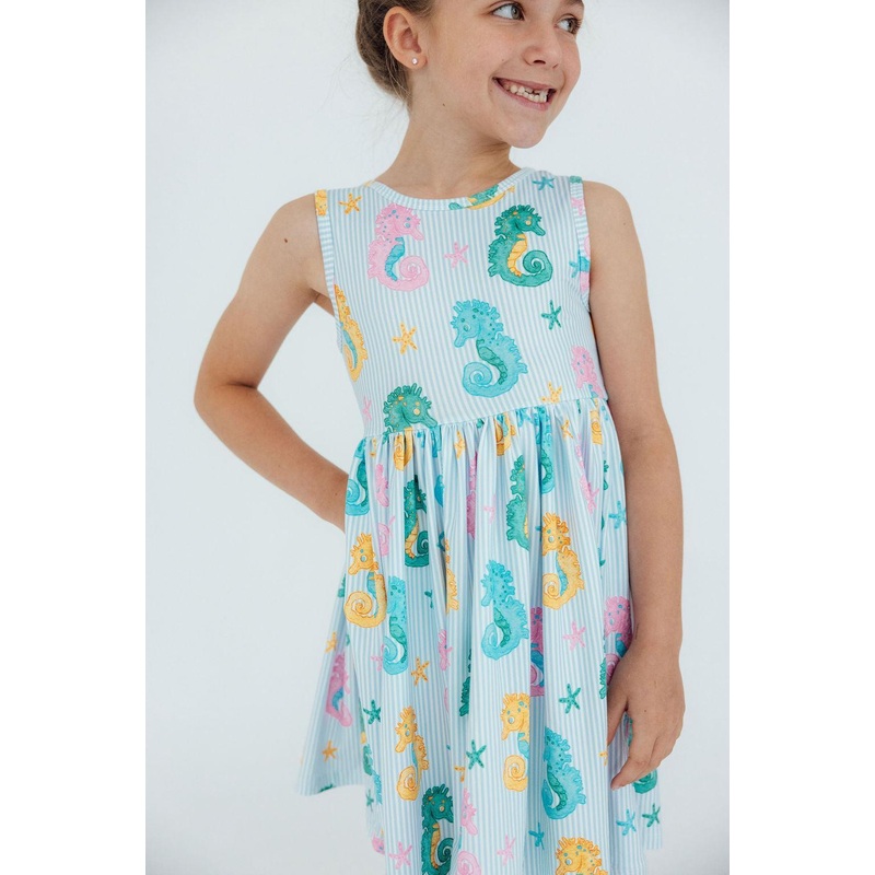 Seahorse Swirl Tank Twirl Dress