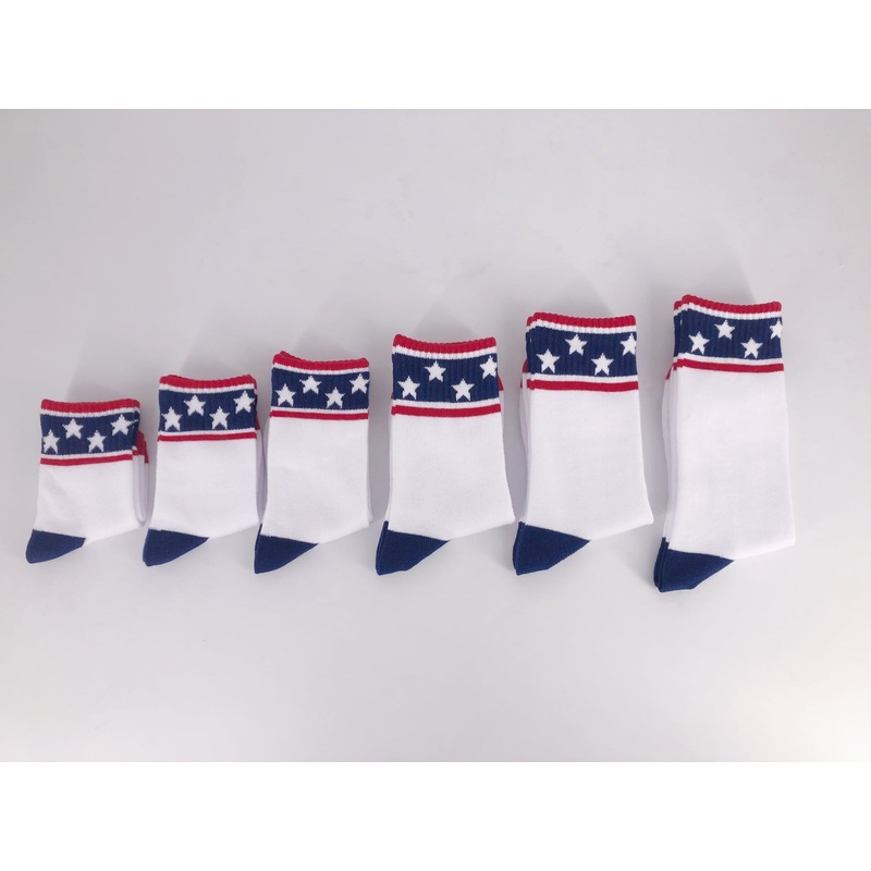 Stars and Stripes 4th of July Socks – Infant, Toddler, Youth & Adult Sizes