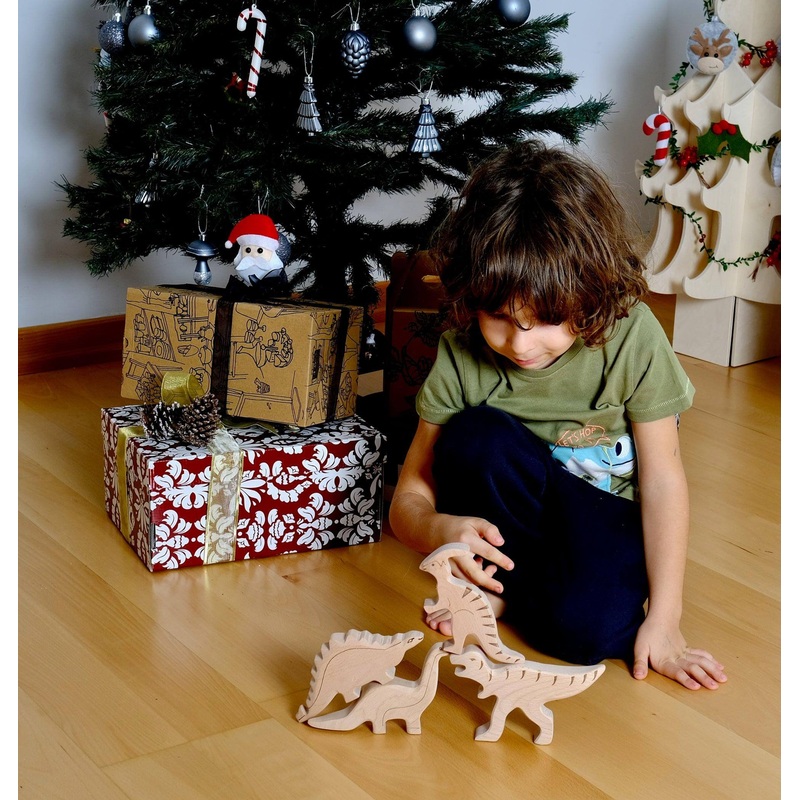 Wooden Dinosaur Set