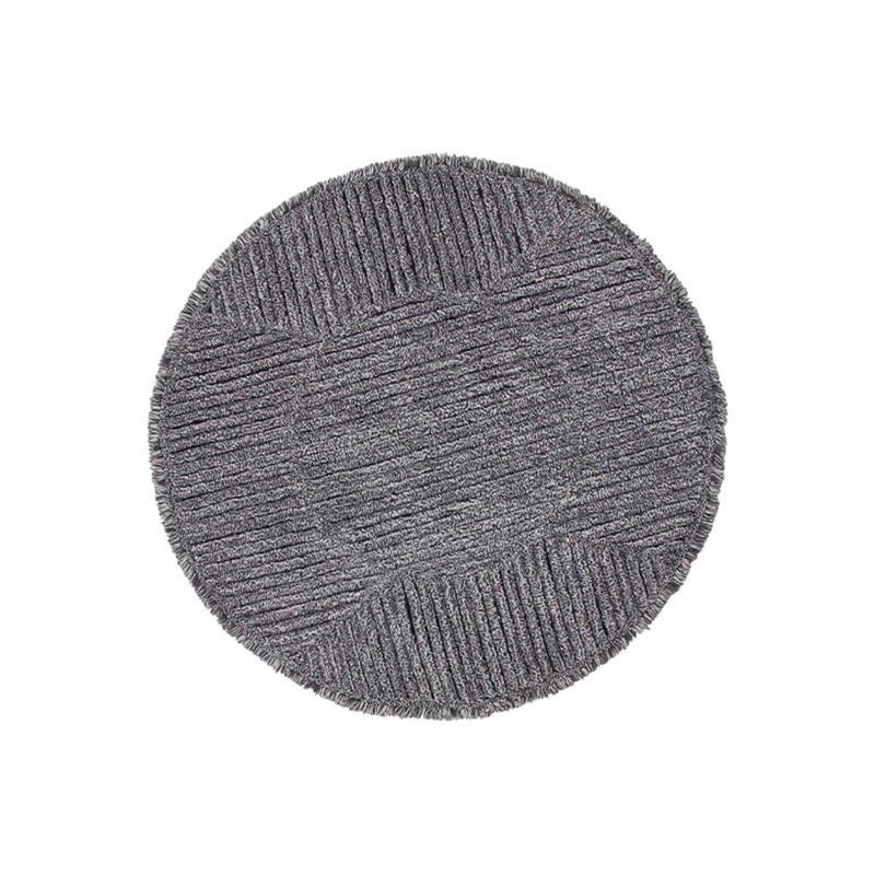 WOOLABLE RUG BLACK TEA|160 cm|Base: Dark Grey Top: Charcoal