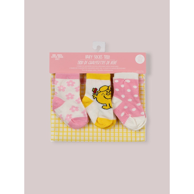 3-Pack Soft Durable Baby Socks Set – Little Miss Sunshine