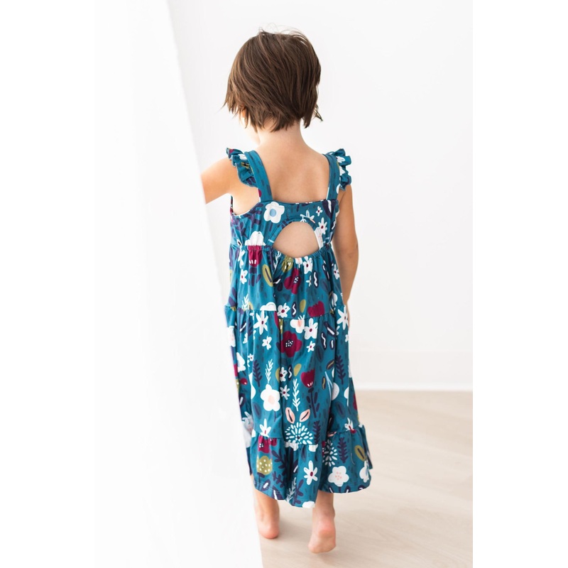 Berries in Bloom Ruffle Maxi Dress