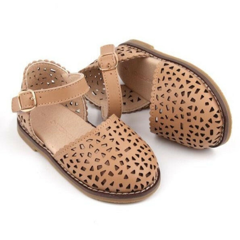 Leather Pocket Sandal | Color ‘Tan’ | Hard Sole