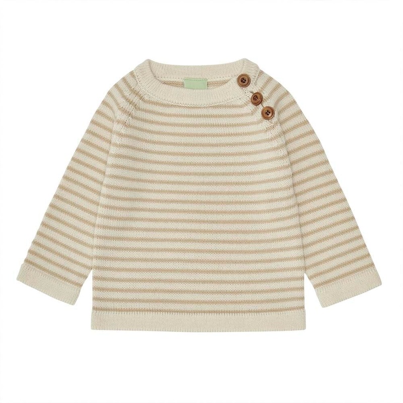 Merino Baby Sweater – Ecru/Hay