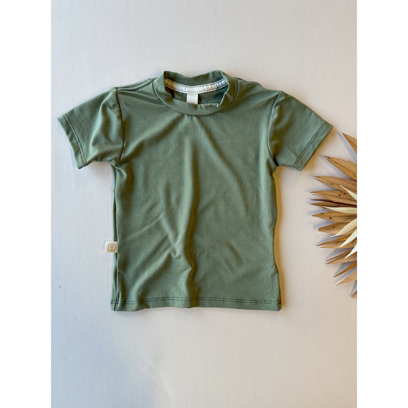 Short Sleeve Essential Tee | Eucalyptus | Luxury Bamboo