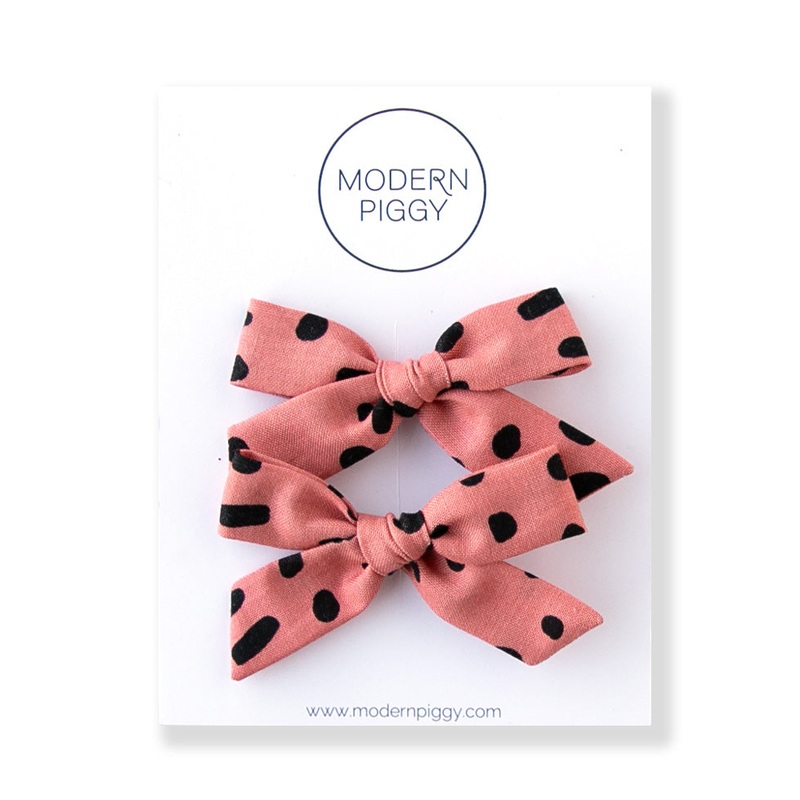 Spotted | Pigtail Set – Hand-tied Bow