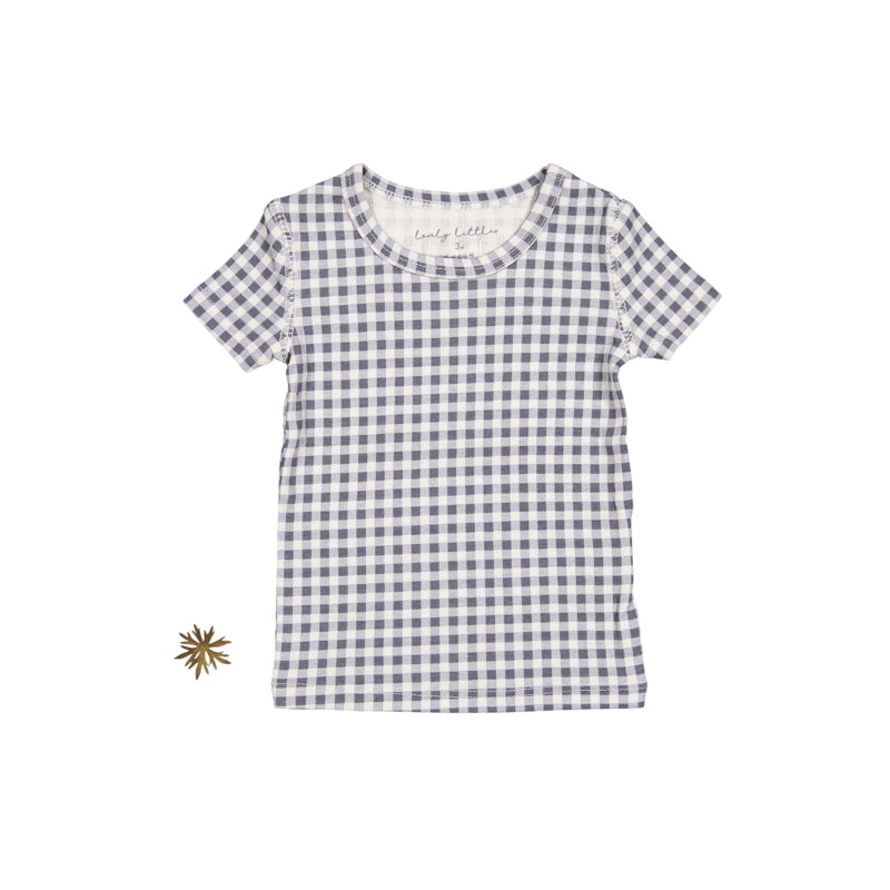 The Printed Short Sleeve Tee – Steel Gingham