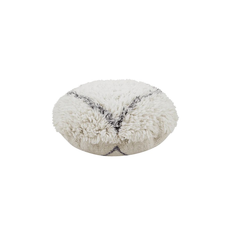 WOOLABLE POUF BERBER SOUL|70 cm|Charcoal