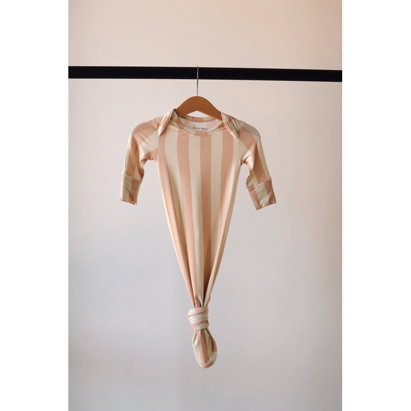 Bamboo Knotted Gown  | Candy Stripe