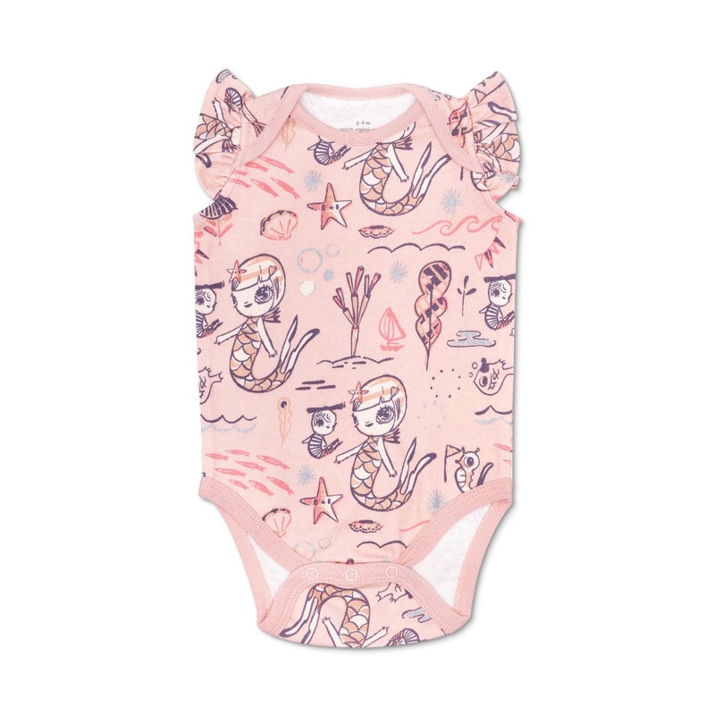 KeFe Flutter Sleeve Onesie – Pink Mermaid